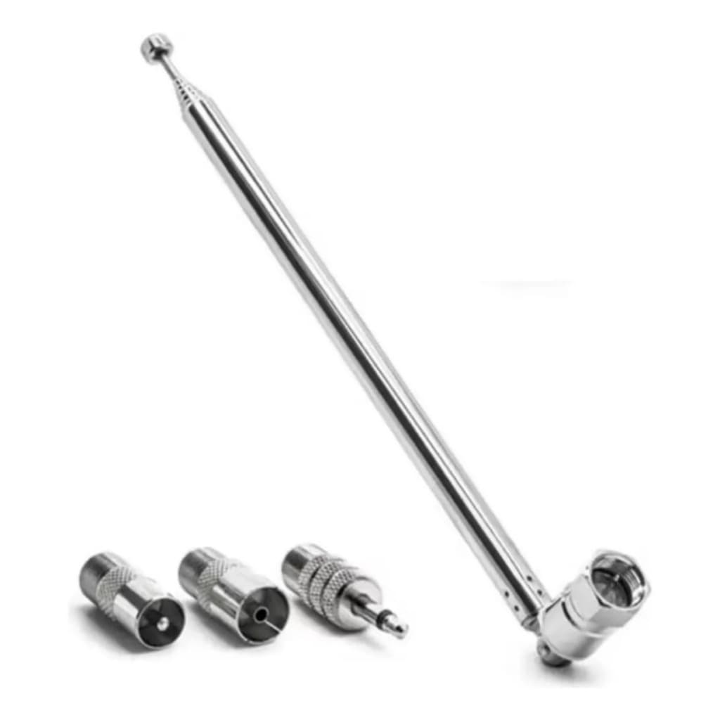 Antena Rádio Fm 75 Ohm Telescópica Receptor Estéreo Receiver Bivolt