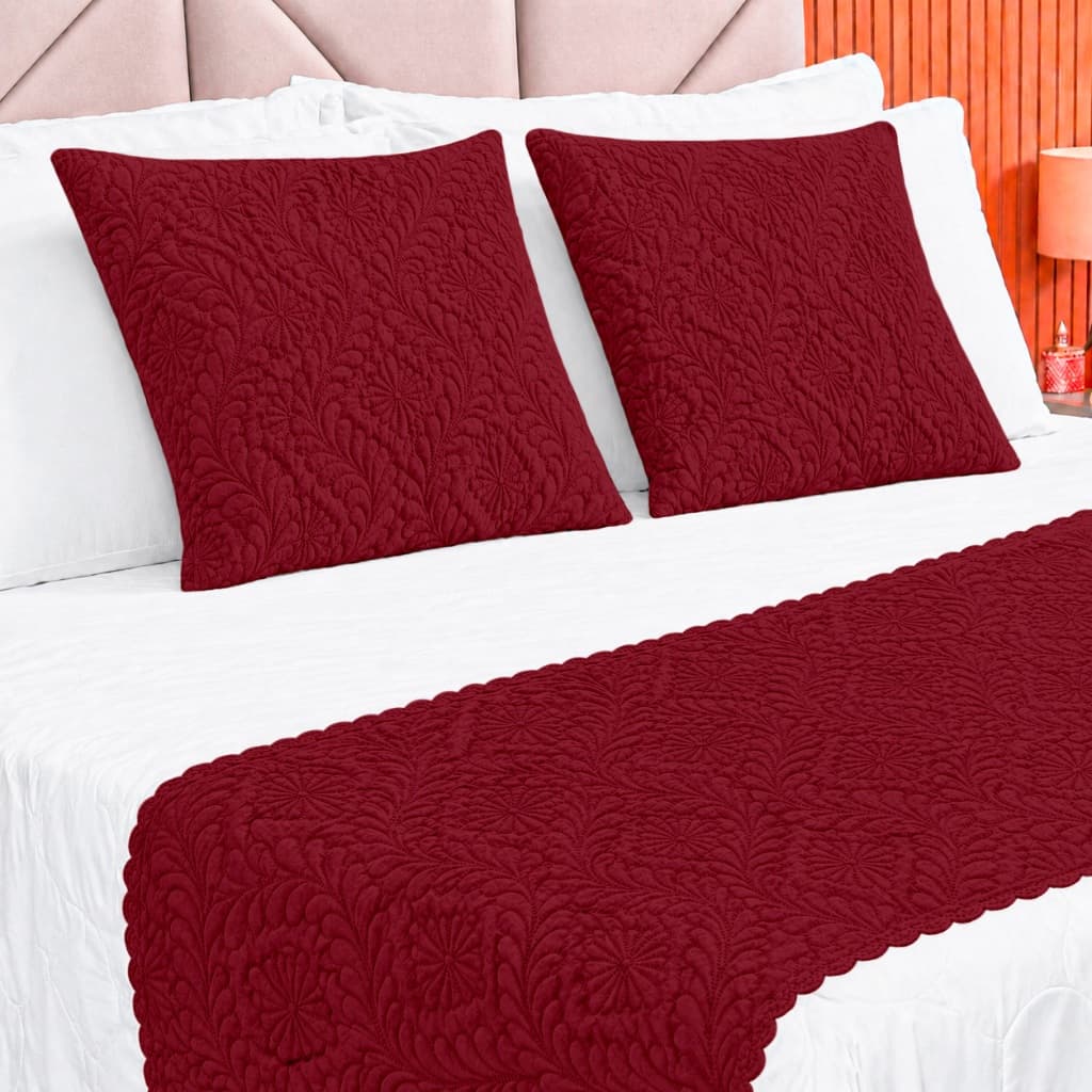 Kit Peseira para Cama King 3 Peças Matelada Decorativa e Confortável