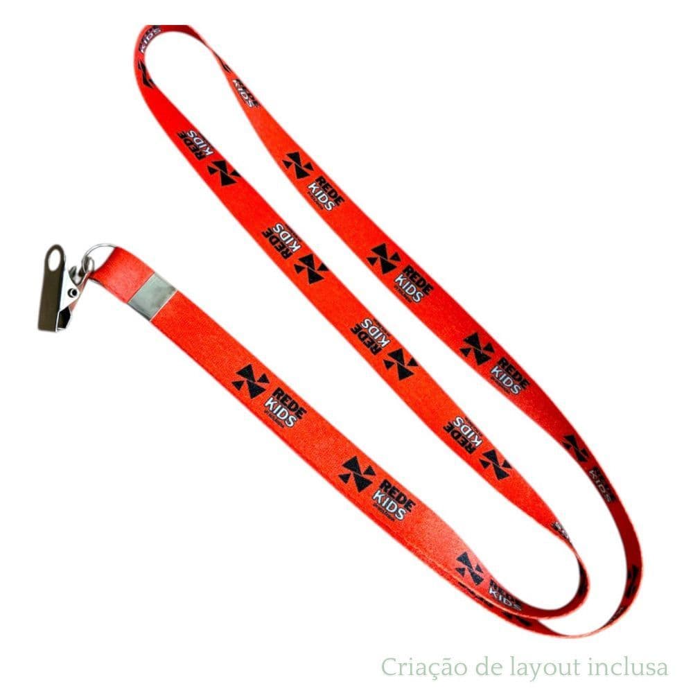 100 Cordões para Crachá Personalizados 12mm