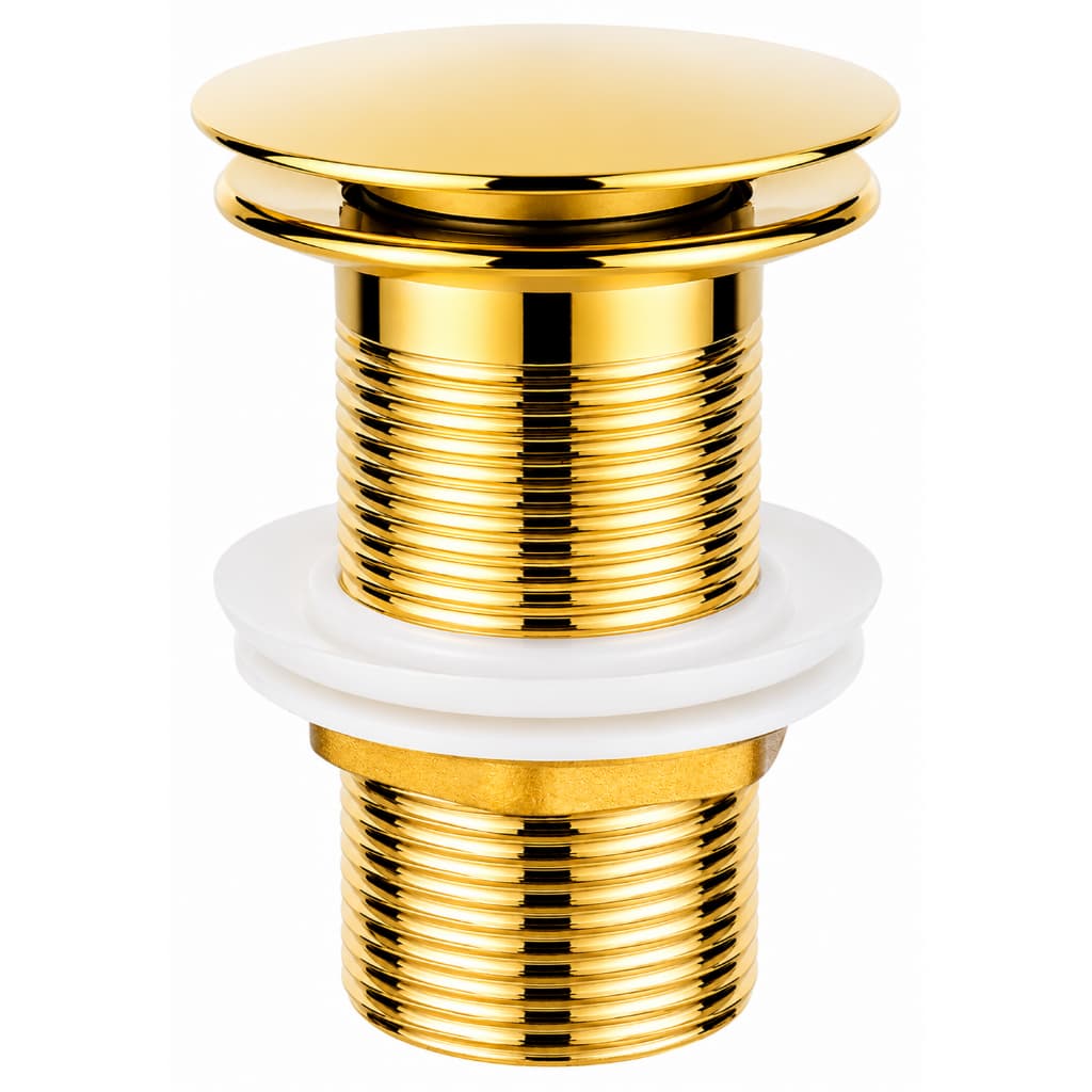 Válvula Click Inox Para Cuba De Vidro E Louça Dourada