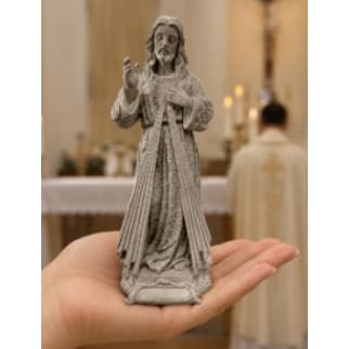 Jesus Misericordioso Estatueta Resina Decorativa Religiosa de 20cm