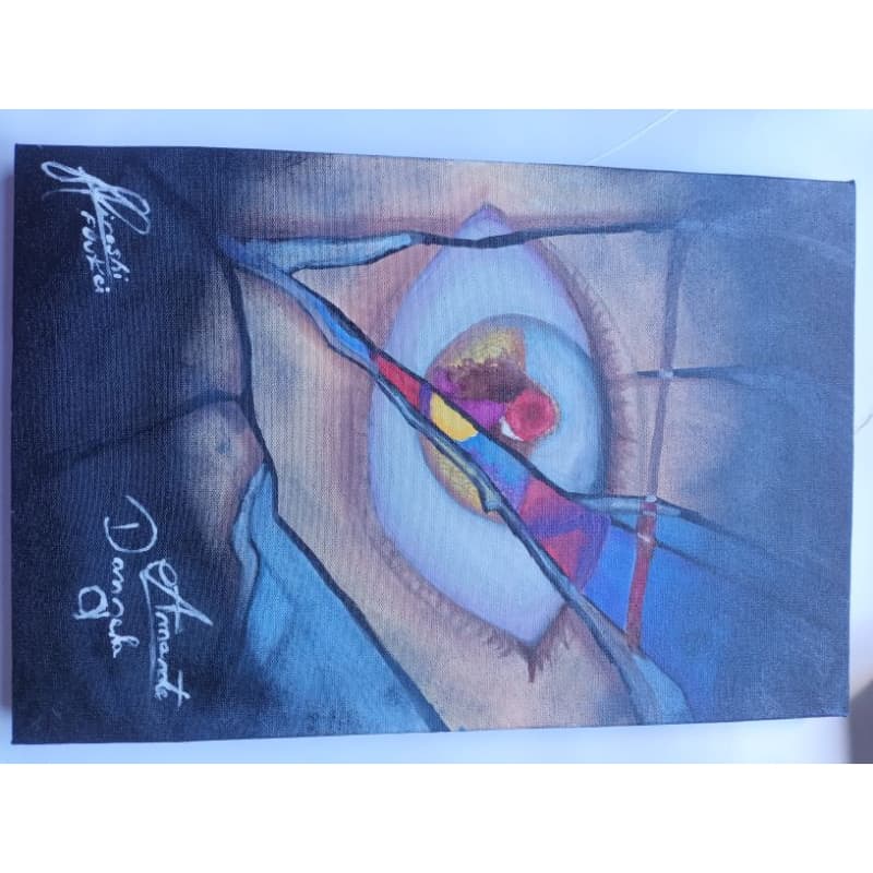 Quadro pintado à mão 30 x 20
