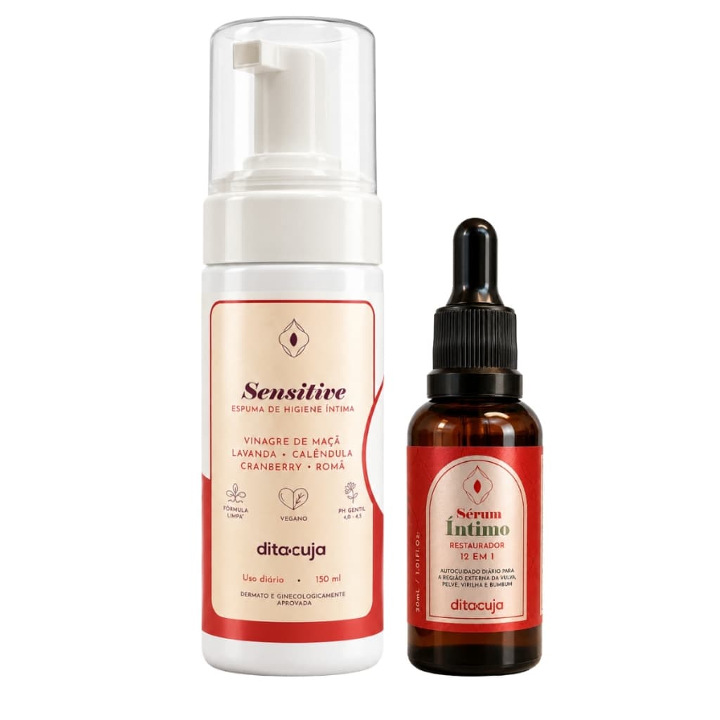 Kit Alívio e Renovação Íntima | 2 Produtos | Pele Sensível | Limpeza Suave e Hidratação Profunda