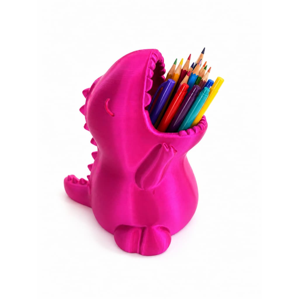 Porta Canetas Lapis Dinossauro Organizador de Mesa Escritório Home Office Personalizado Com Nome