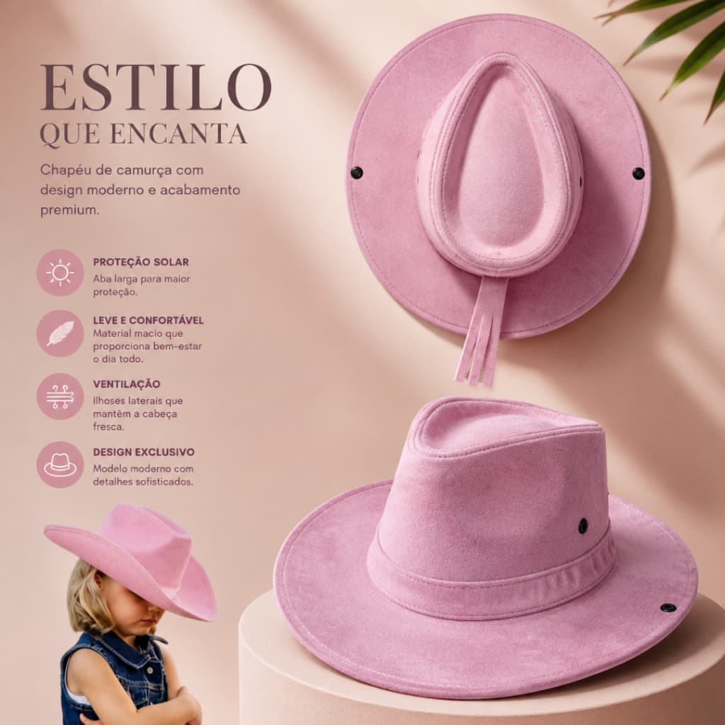 Chapéu Ana Castela Infantil Cowboy Rodeio Menina Menino Festa Junina
