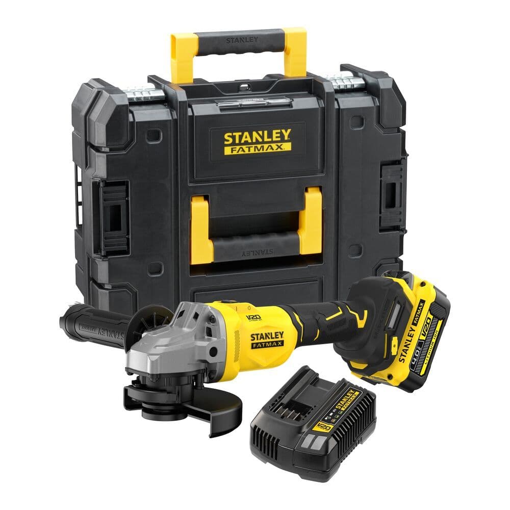 Esmerilhadeira Angular STANLEY SBG710M1T 20V 115MM Com Bateria, Carregador e Maleta 110V