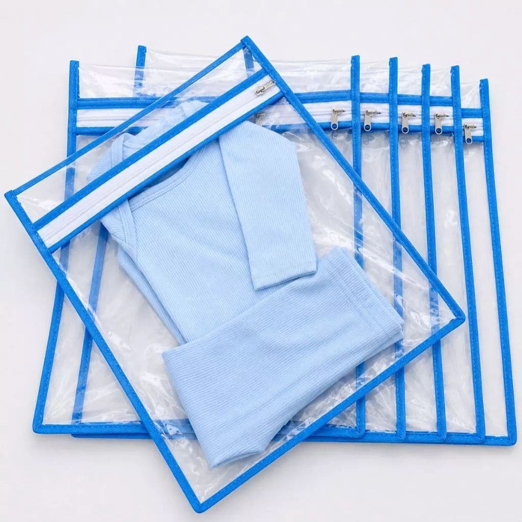 kit 5 Saquinho Maternidade Multiuso Organizador Nécessaire Envelope Com Zíper 27x33