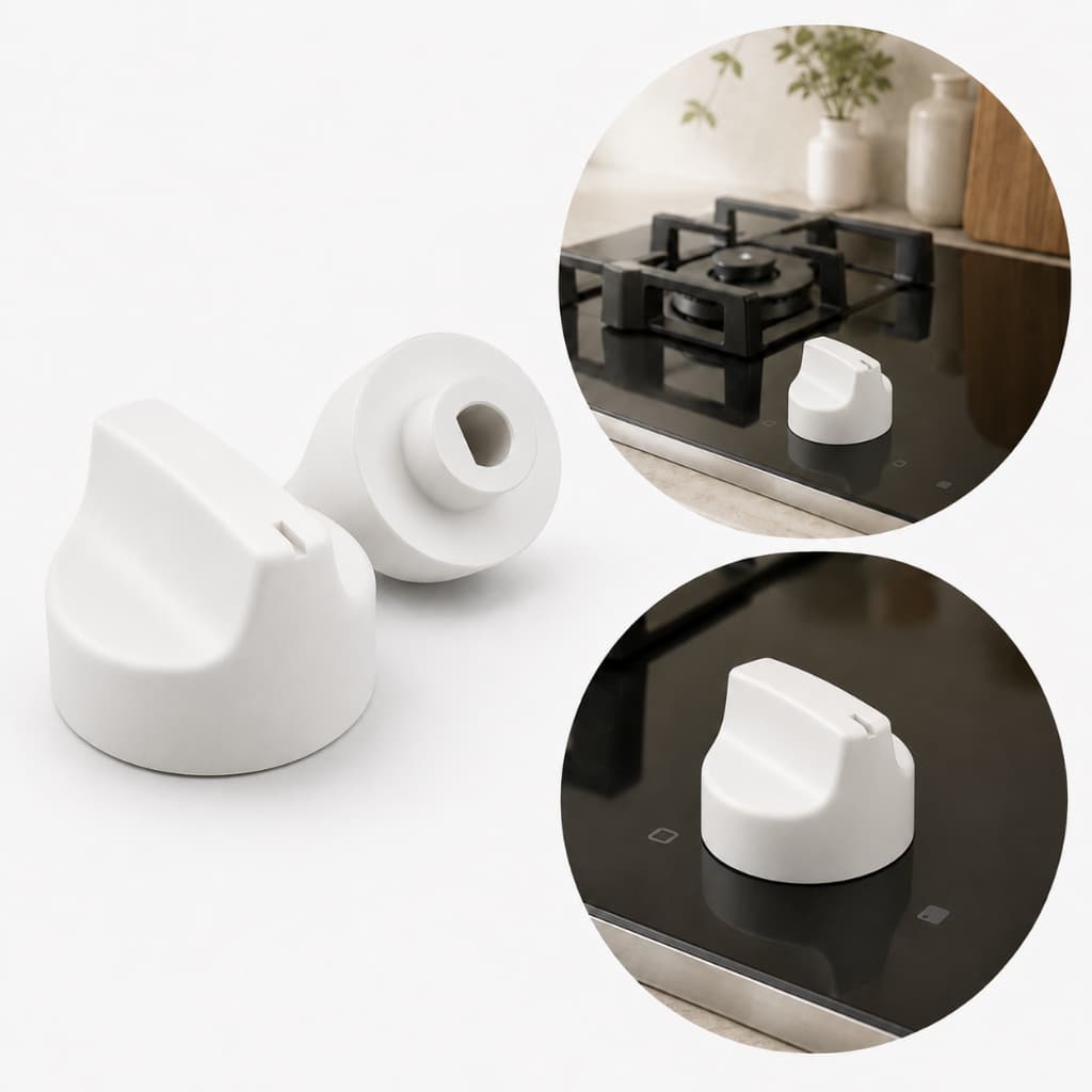 Botão Para Fogão Kit 3/6/8 Universal Com Encaixe Prático Branco Preto Cinza Vermelho