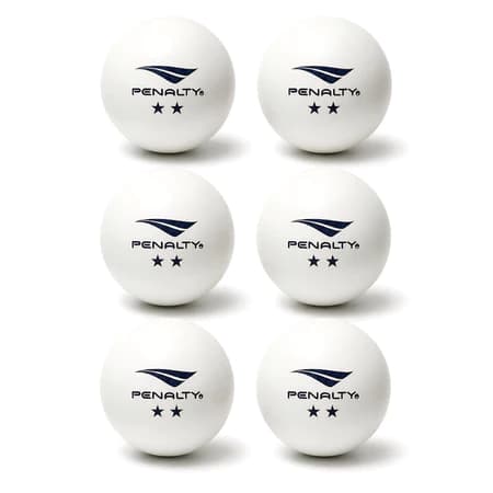 Kit 6 Bolinhas Ping Pong Penalty Profissional 40mm (padrão ITTF) Bolas Tenis de mesa