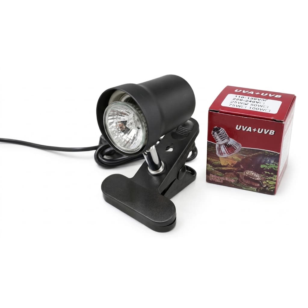 Mini Lâmpada Uva/uvb 25w 3.0 + Aquecimento + SUPORTE GRAMPO CURTO