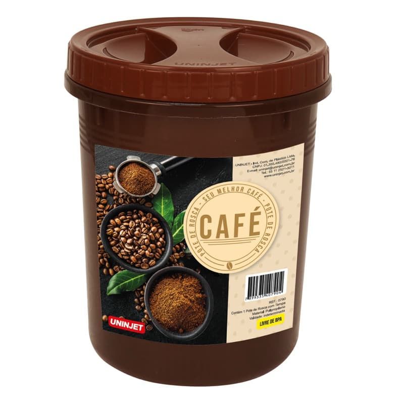 Pote Hermético 2L para Café e Açúcar com Tampa de Vedação que Conserva Fresco e Organiza Cozinha