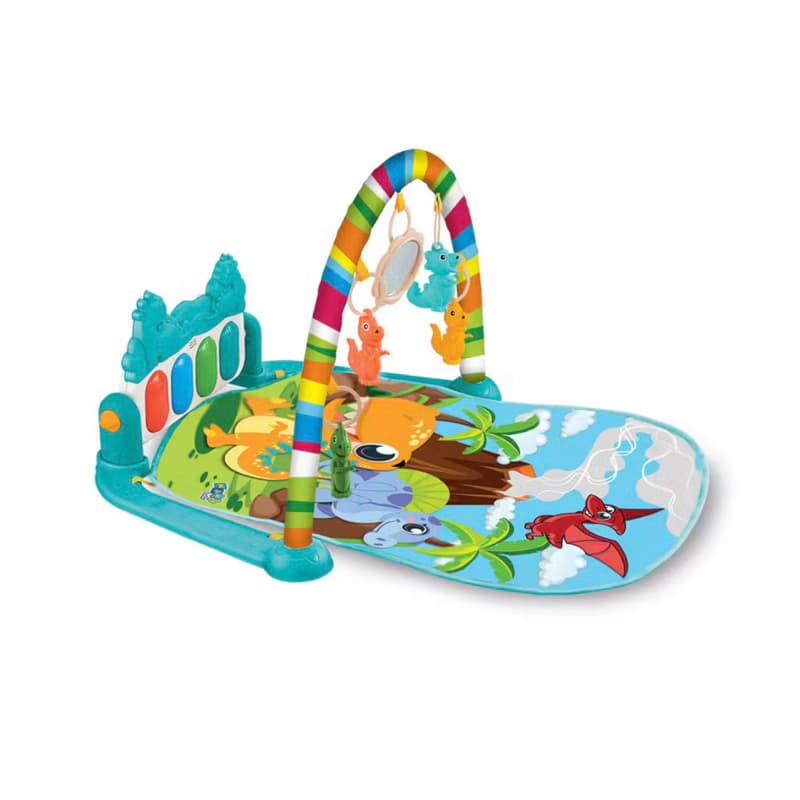 Tapete De Atividade Para Bebê Musical Dinossauro Verde + brinde surpresa para o bebê