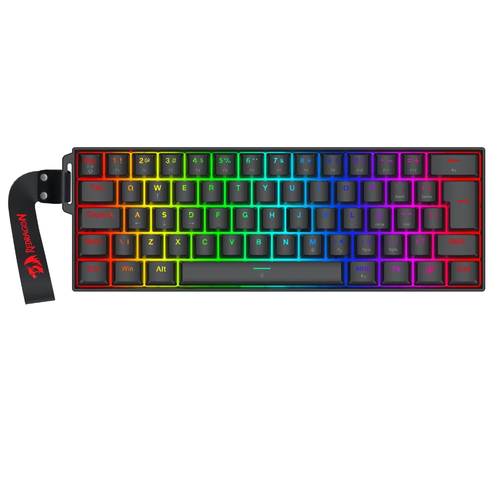 TECLADO GAMER REDRAGON FIZZ MAGNETIC RGB K617RGB-MP-PT PTO (SWITCH AMBERMAG)