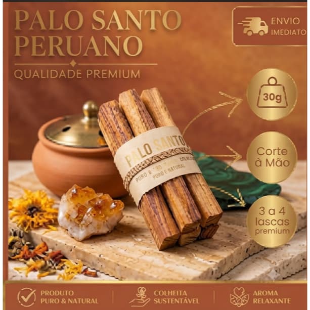 Palo Santo peruano  Incenso Natural  Vegano  Limpez energ Madeira Sagrada/  Legítimo Corte Exclusivo