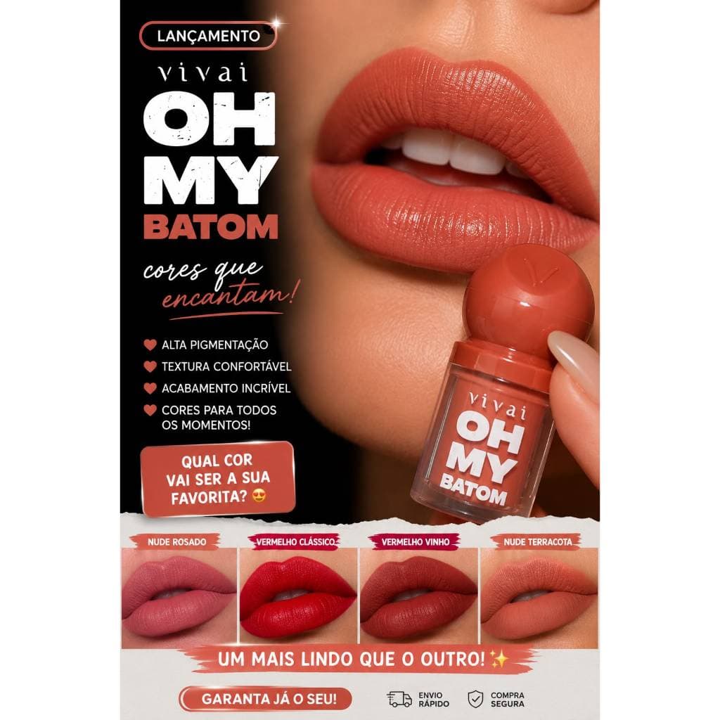 Batom liquido Vivai Oh MY
