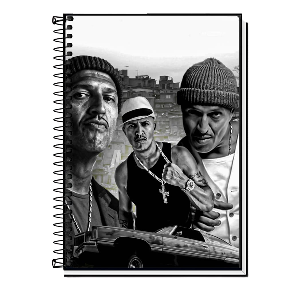 Caderno Racionais MC personalizado 1, 5, 10 e 20 Matérias Universitário Escolar Capa Premium Envio Rápido