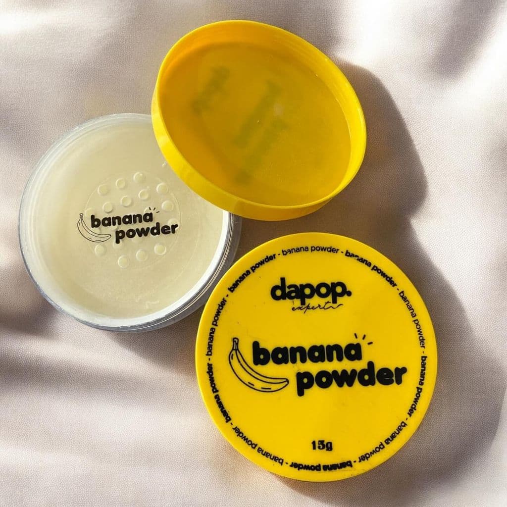 Pó Banana Dapop 15g – Acabamento Matte Profissional, Pele Aveludada e Longa Duração
