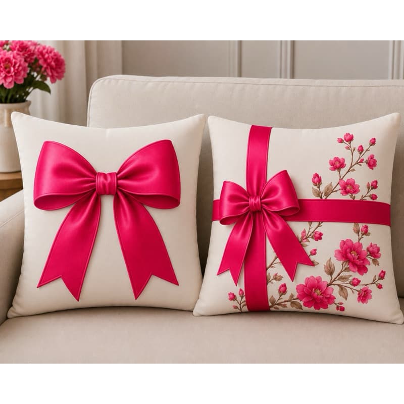 Kit 2 capas de almofadas 45x45 Oxford decorativas LAÇO presente lembrança