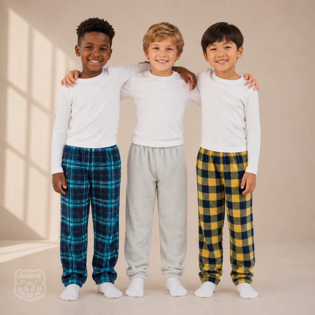 Kit 2 Calças de Pijama Infantil Ultrasoft Peluciado Fleece Frio Sortida Menino