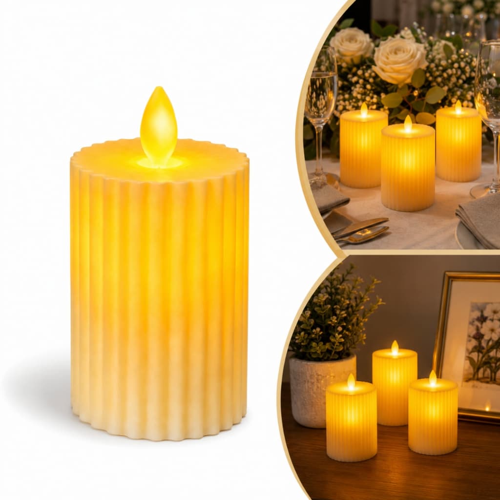 Kit 4 ou 12 Velas Led Decorativas Luxo Casamento Igreja Festas