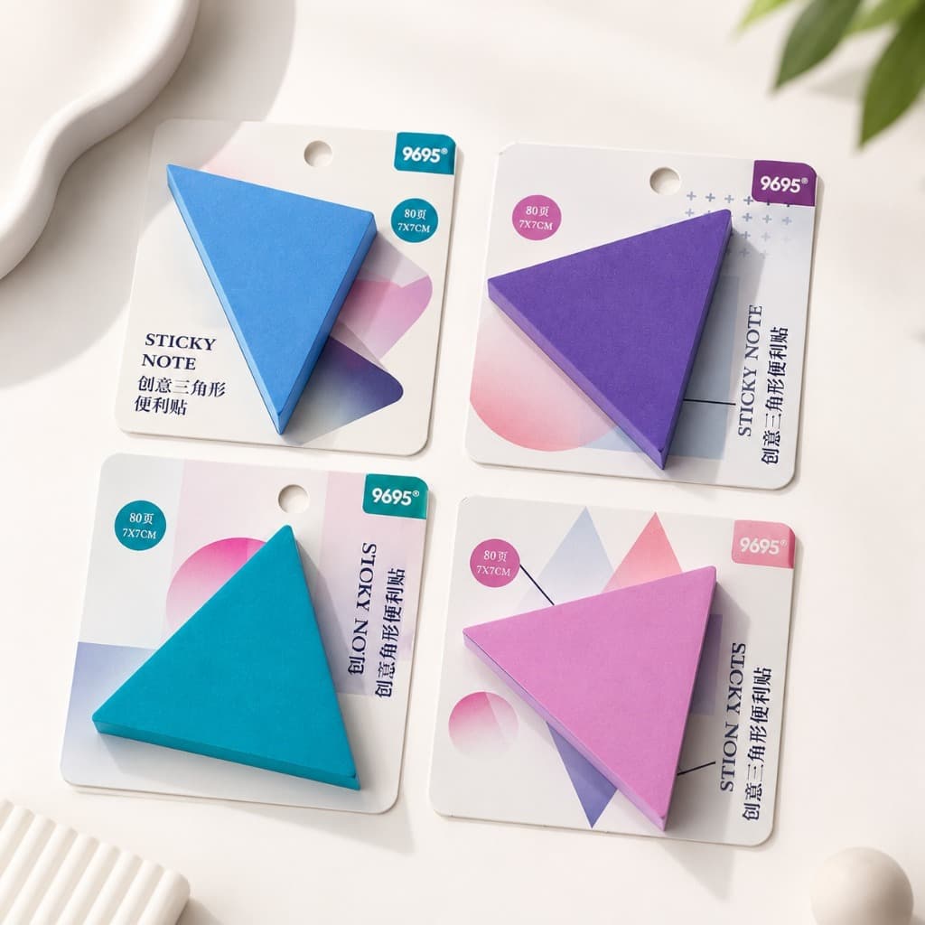 Bloco de Anotações Adesivo Triangular / Post it triângulo