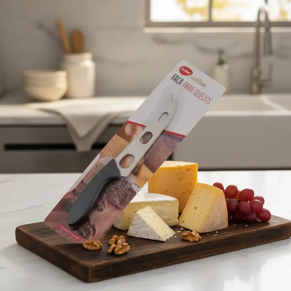 Faca Para Queijos Clink Em Inox Com Cabo Ergonômico P/ Frios