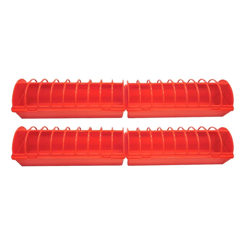 Kit C/4 Comedouro Calha 30cm Encaixe Pintinho E Codorna Kit