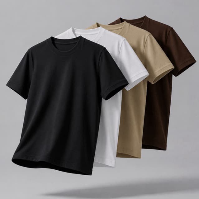 Kit 4 Camisetas Lisas Básicas UNISSEX 100% Algodão Fio 30.1 Premium Gola Careca Atacado Camisa Lisa Confortável