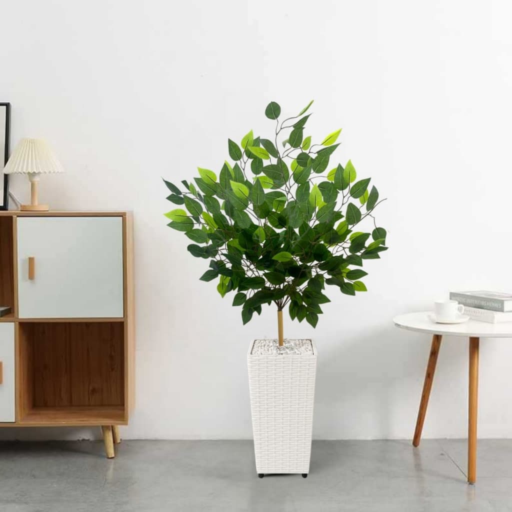 Planta Artificial Fícus Real Toque Com Vaso Moderno