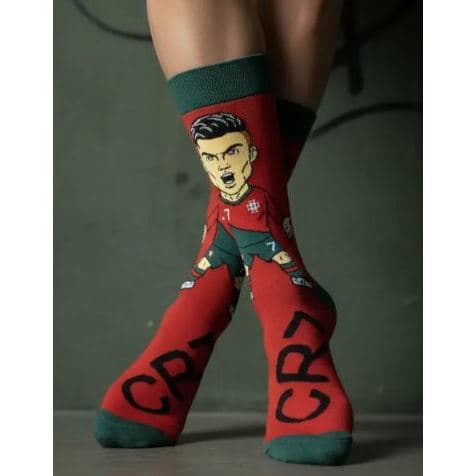 Meias Cano Alto Divertidas Infantil, Banguela, Super Homem e CR7 Cristiano Ronaldo.