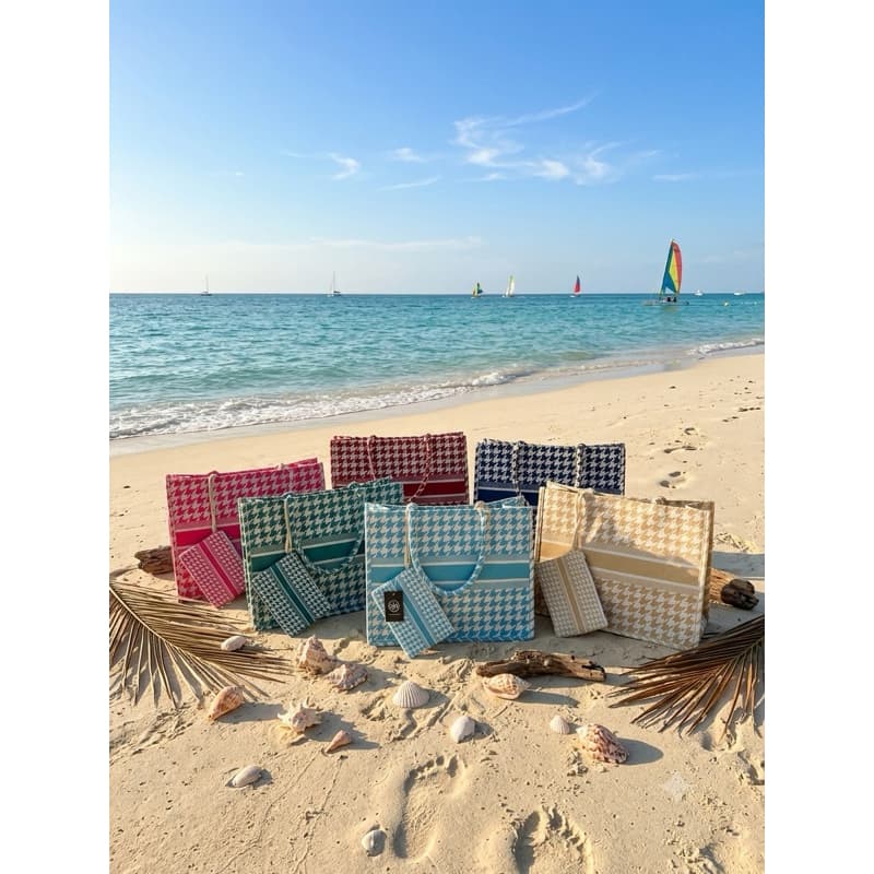 Bolsa de praia com necessarie Verão feminina