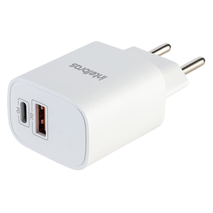 Carregador Turbo  Entrada TIPO-C e USB  Fonte Tomada Ótima Qualidade Cor Branca Fast Usb-c Ec11 Power Bivolt Intelbras