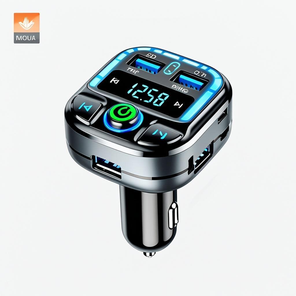 Transmissor Veicular Bluetooth Altomex AL-C178 MP3 Player FM Carregador Turbo 5.1A USB Duplo RGB