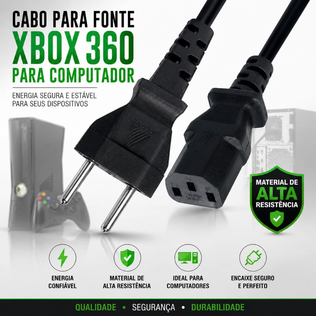 lote de cabo fonte xbox 360 20 unidades