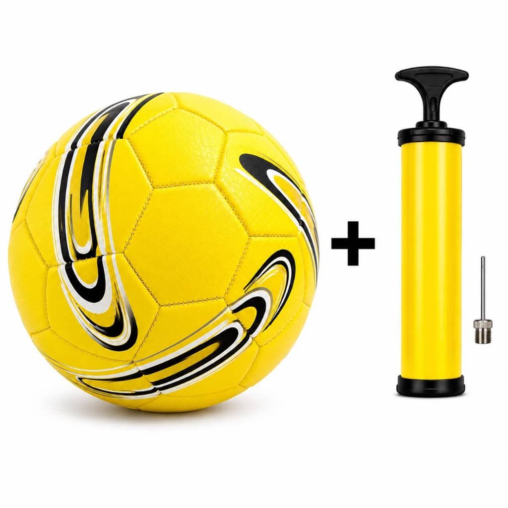 Bola de Futebol Profissional Campo Quadra Oficial e Bomba Manual para Encher