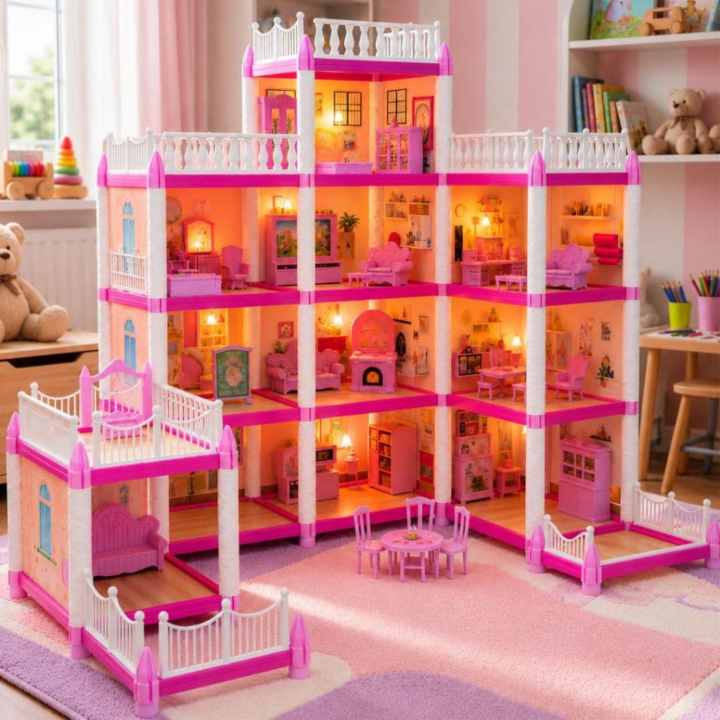 CASINHA DE BONECA CASTELO DA PRINCESA 240PCS E 16PCS
