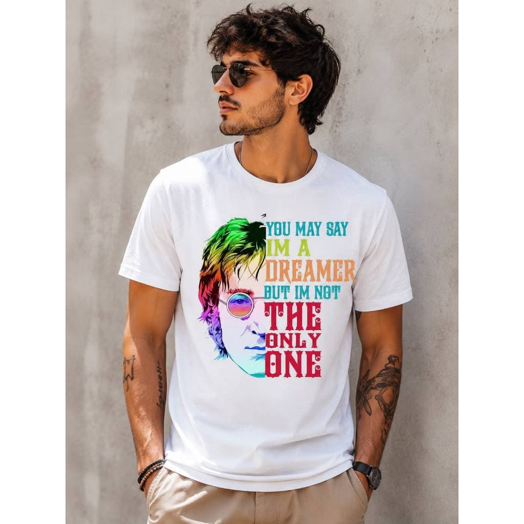 Camiseta John Lennon Dreamer Estampa Colorida | Rock Clássico | Algodão Premium