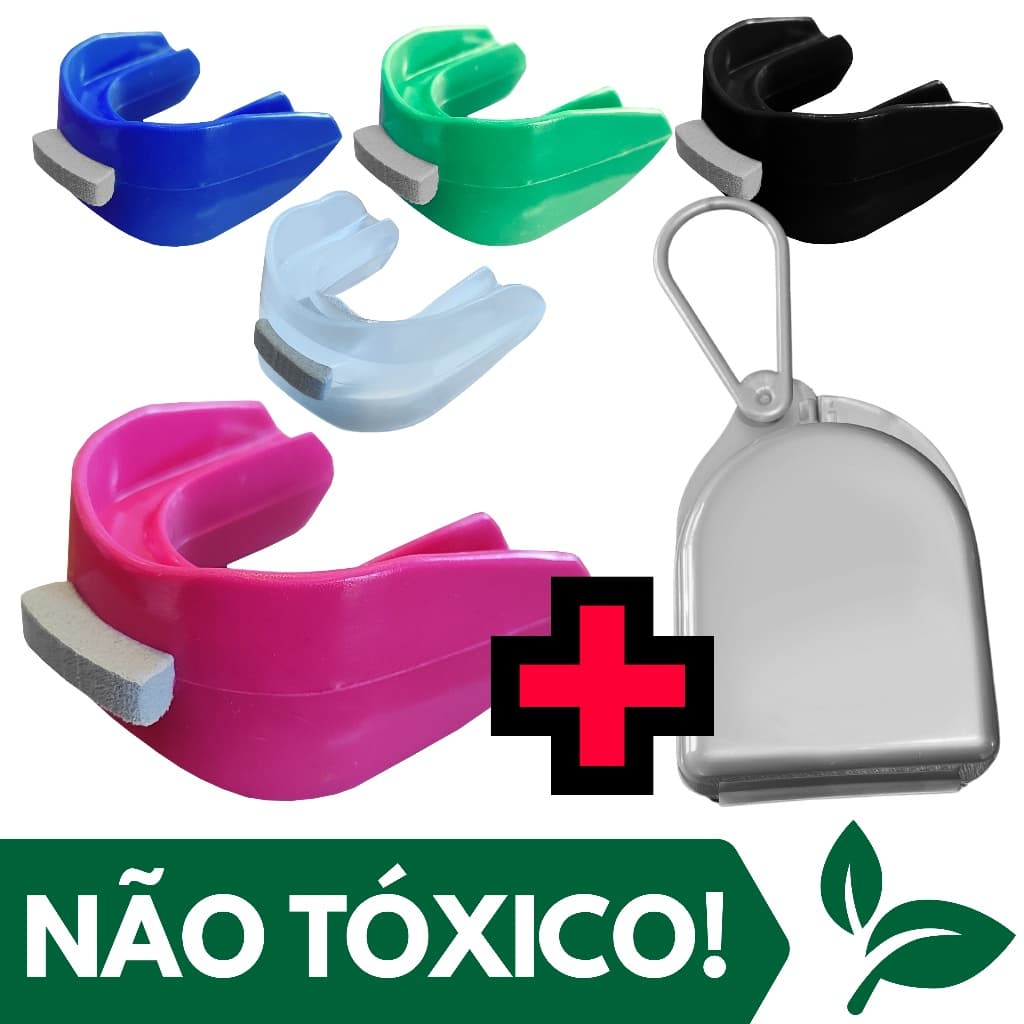 Protetor Bucal Duplo Não Tóxico Com Estojo