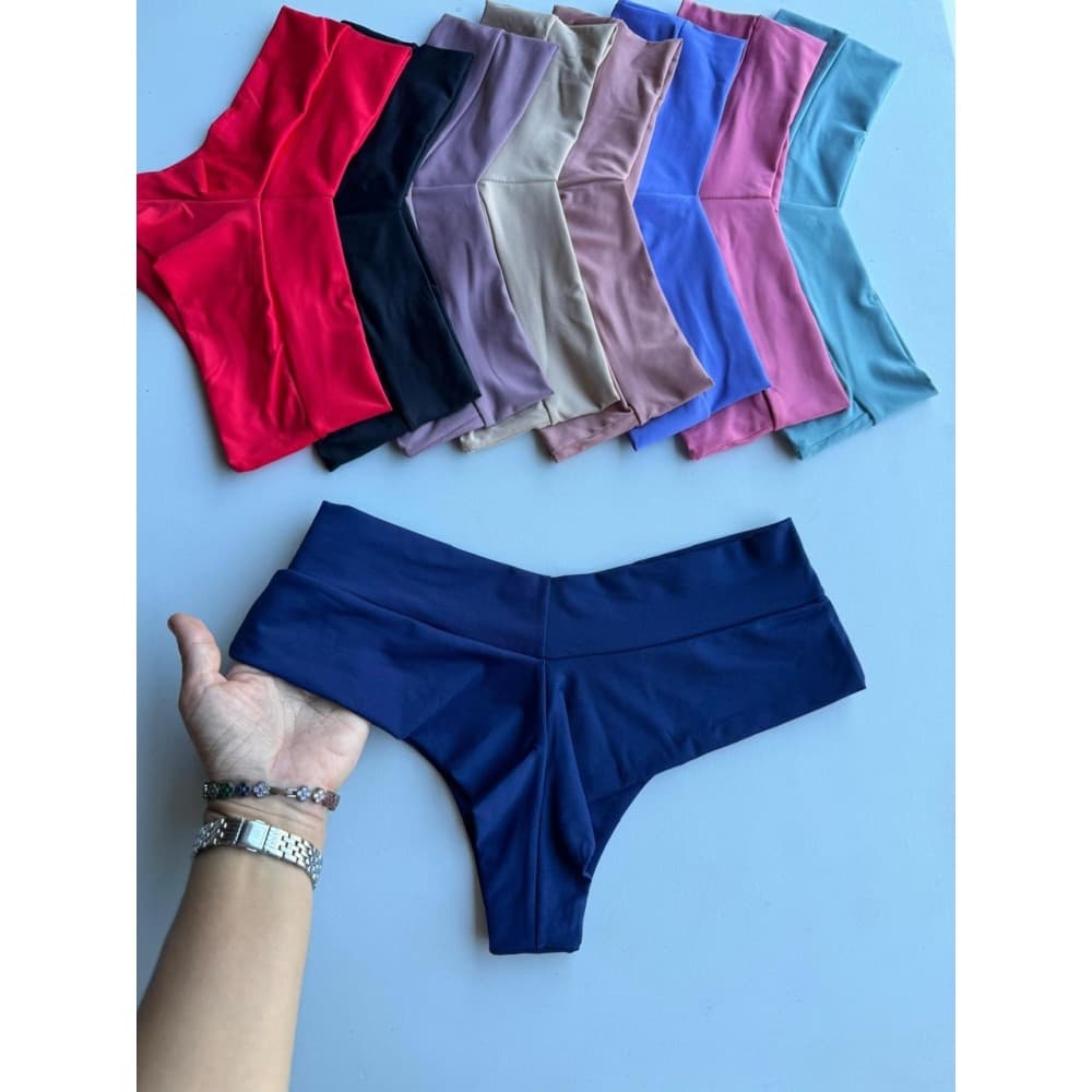 Kit Calcinha Fio Dental Duplo Cintura Alta Poliamida Modeladora Premium Não Marca