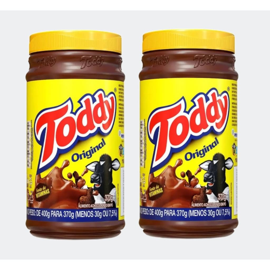 Achocolatado Em Pó Toddy Original Pote de 370G Cada - Kit C/ 2 Unidades