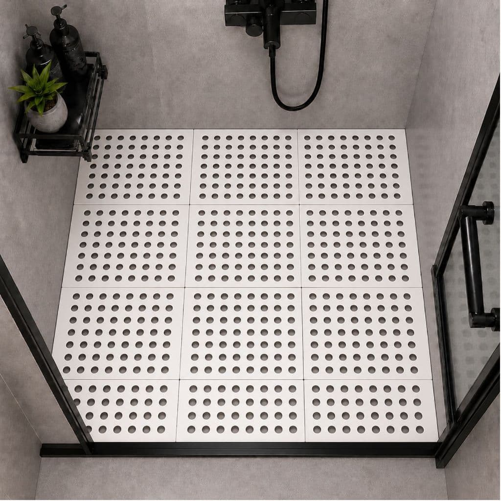 Kit Tapete Piso estrado modular antiderrapante 29x29cm box banheiro drenante