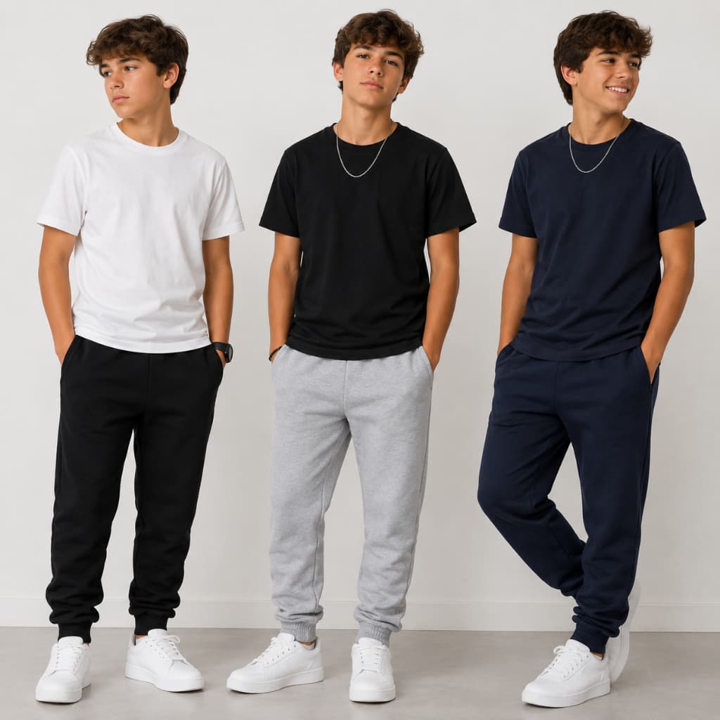 Kit 2 Calça Moletom Menino Infantil Juvenil 1 ao 14 Conforto Estilo Inverno