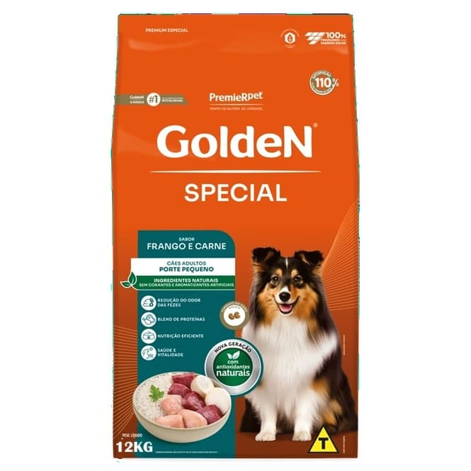 Golden Special Adulto Pequeno Porte Frango e Carne 12kg