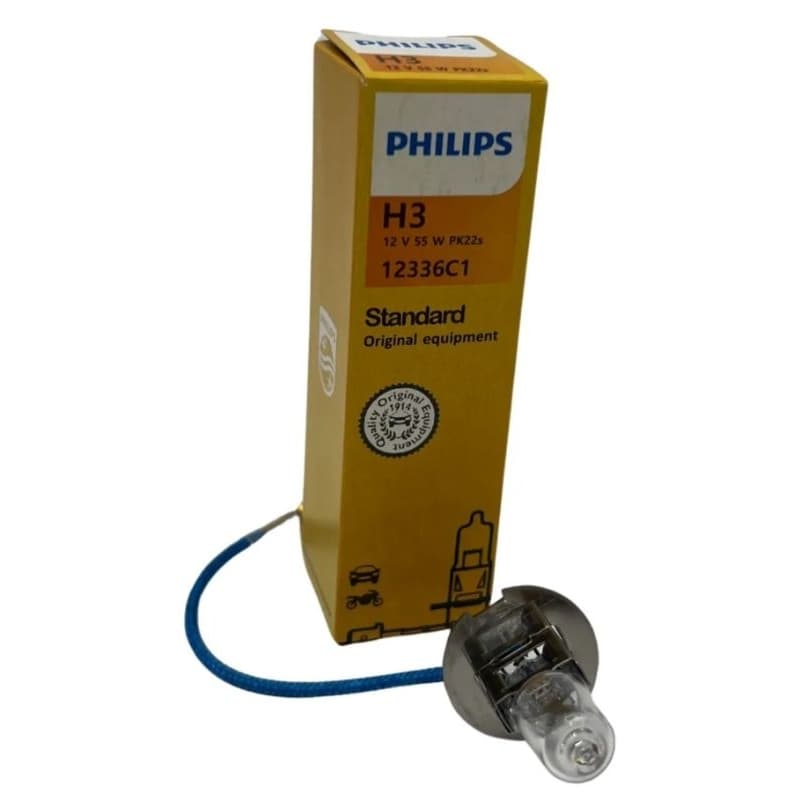 Par Lampada halogena h3 12v 55w Phillips milha carro moto