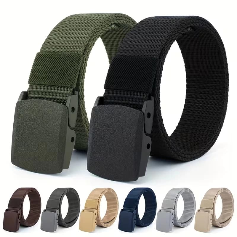 Cinto Militar Largo Nylon Super Resistente Unissex Fivela Engate Rápido Ideal para Trabalho, Camping, Uso Diário