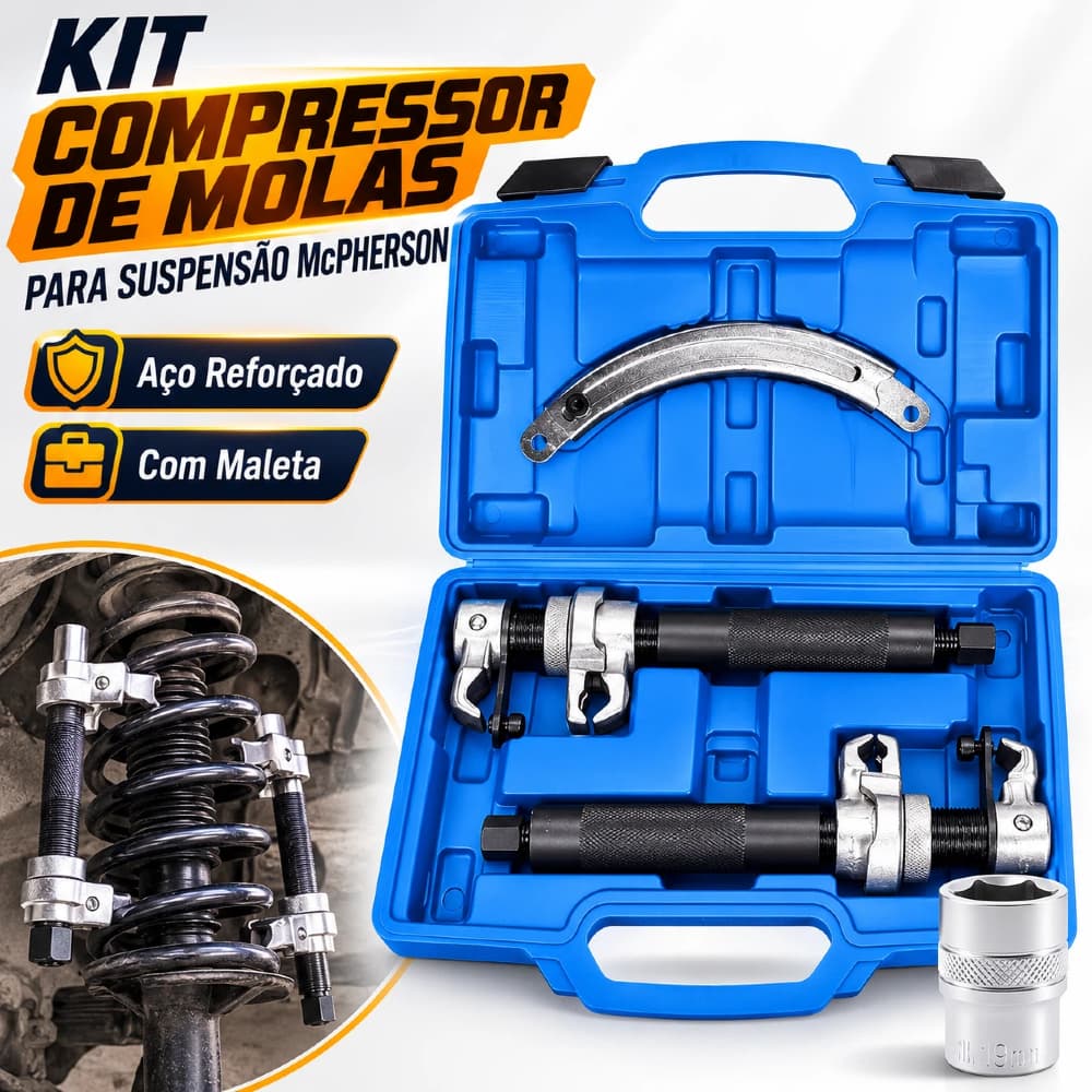 Kit Universal de Compressor de Molas de Válvulas - Ferramenta de Remoção de Molas de Amortecedores Tipo Garra