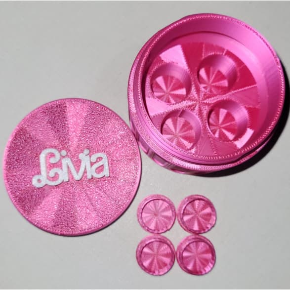 Porta Peptídeos Ampola Personalizado com nome até 3ml Premium Case Barbie | Armazena 4 Ampolas + 4 Tampas de Brinde