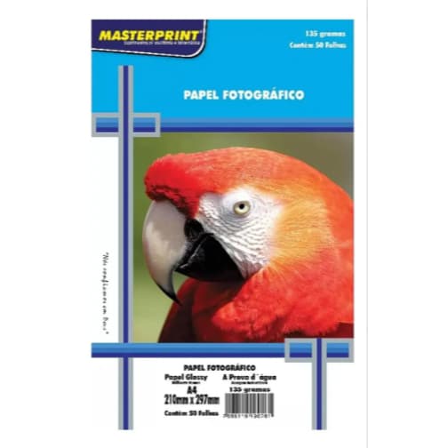 Papel Fotografico Sem Adesivo 135g A4 Glossy À Prova D'água 50 folhas