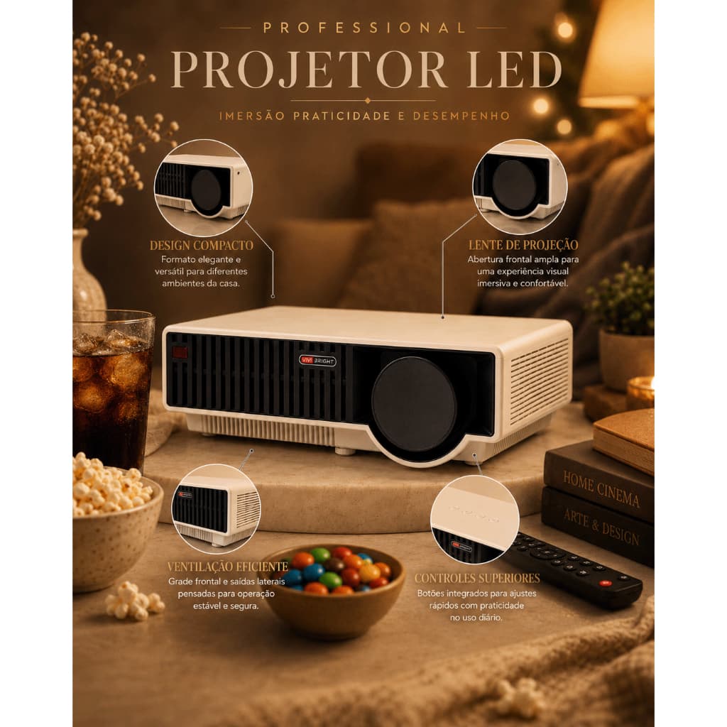 PROJETOR LED | LINHA PRW300 | FULL HD 2800 LUMENS
