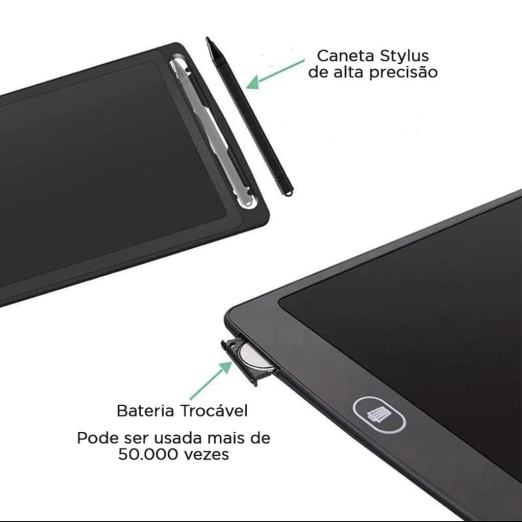 Lousa Mágica LCD Infantil 8.5 10 Polegadas Tablet de Desenhar e Escrever Tela Eletrônica Educativa para Crianças